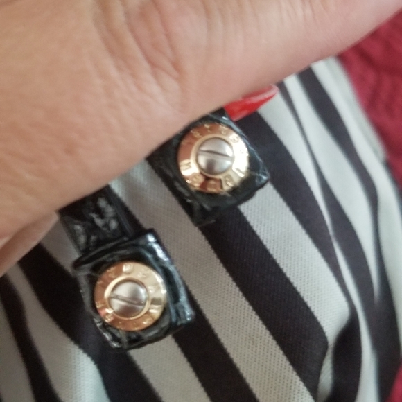 Henri Bendel Striped Sateen And Leather Hobo Convertible Crossbody- Large - Picture 7 of 13